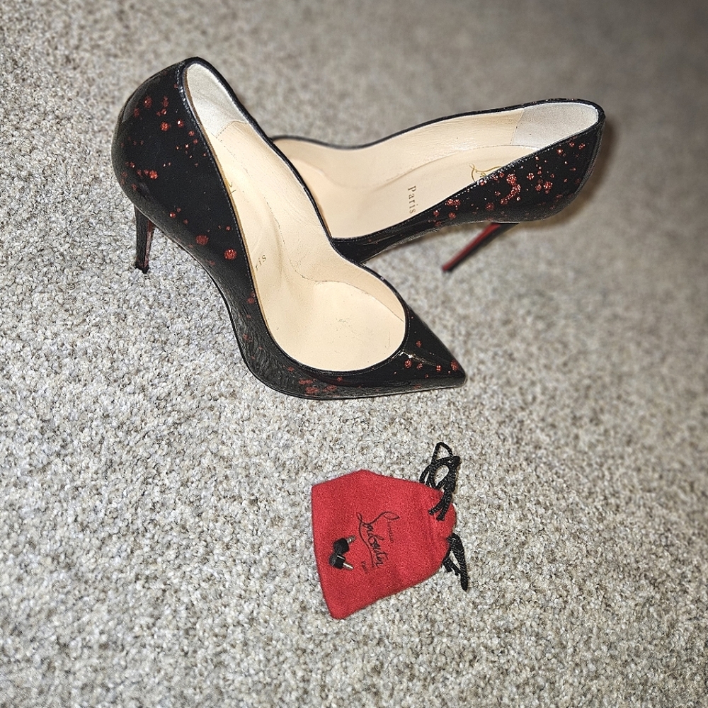 Neiman Marcus Limited Edition Louboutin *black & red hearts*